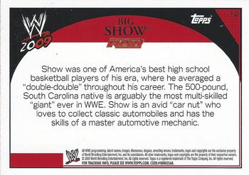 2009 Topps WWE #12 Big Show  Back