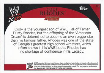 2009 Topps WWE #18 Cody Rhodes  Back
