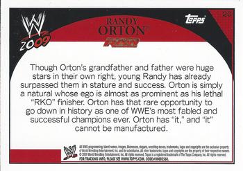 2009 Topps WWE #20 Randy Orton  Back