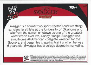2009 Topps WWE #29 Jack Swagger  Back