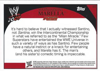 2009 Topps WWE #40 Santino Marella  Back