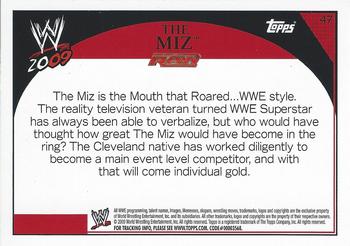 2009 Topps WWE #47 The Miz  Back