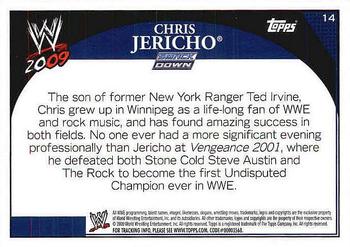 2009 Topps WWE #14 Chris Jericho  Back
