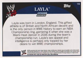 2009 Topps WWE #16 Layla  Back