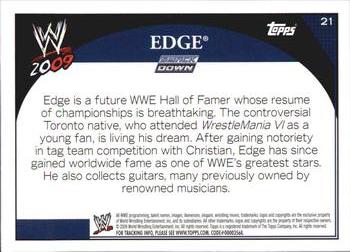 2009 Topps WWE #21 Edge  Back