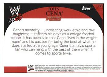 2009 Topps WWE #38 John Cena  Back