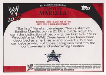 2009 Topps WWE #80 Santino Marella Back