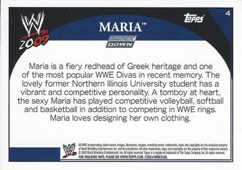 2009 Topps WWE #4 Maria  Back