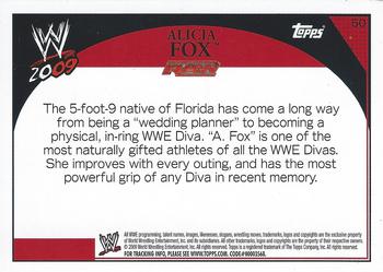 2009 Topps WWE #50 Alicia Fox  Back
