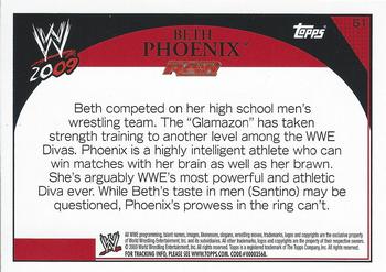 2009 Topps WWE #51 Beth Phoenix  Back