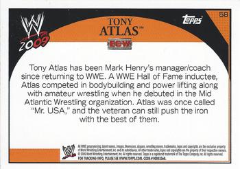 2009 Topps WWE #58 Tony Atlas  Back