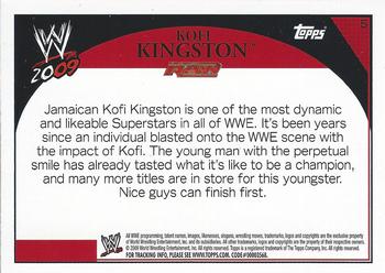2009 Topps WWE #5 Kofi Kingston  Back