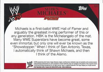 2009 Topps WWE #60 Shawn Michaels  Back