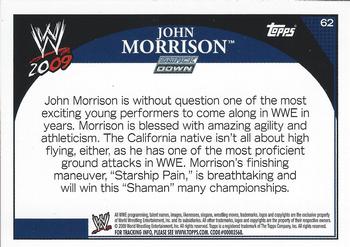 2009 Topps WWE #62 John Morrison  Back