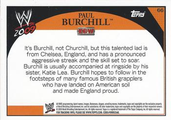 2009 Topps WWE #66 Paul Burchill  Back