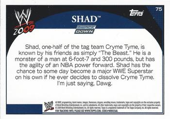 2009 Topps WWE #75 Shad Gaspard  Back