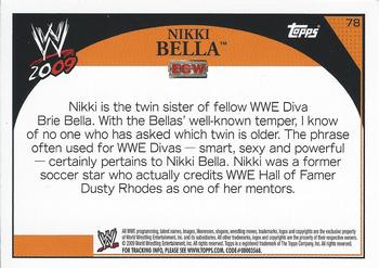 2009 Topps WWE #78 Nikki Bella  Back