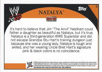 2009 Topps WWE #8 Natalya  Back