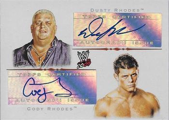 2009 Topps WWE - Dual Autographs #NNO Dusty Rhodes / Cody Rhodes Front