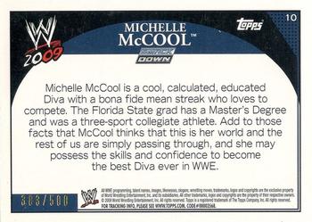 2009 Topps WWE - Gold #10 Michelle McCool  Back