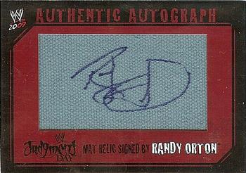 2009 Topps WWE - Judgement Day Mat Relic Autographs #NNO Randy Orton  Front