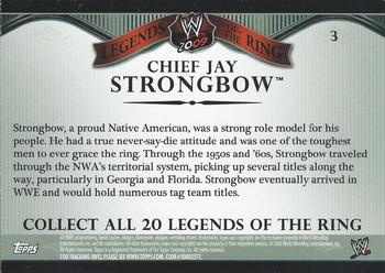 2009 Topps WWE - Legends of the Ring #3 Chief Jay Strongbow  Back