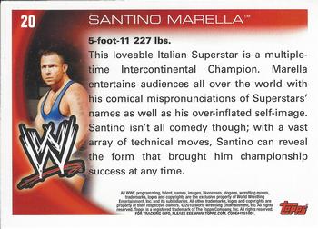 2010 Topps WWE #20 Santino Marella  Back