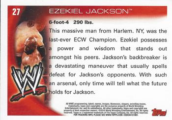 2010 Topps WWE #27 Ezekiel Jackson  Back