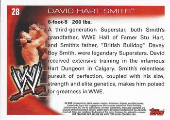 2010 Topps WWE #28 David Hart Smith  Back