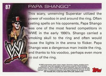 2010 Topps WWE #87 Papa Shango  Back