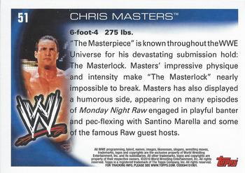 2010 Topps WWE #51 Chris Masters  Back