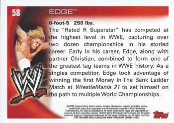 2010 Topps WWE #58 Edge  Back