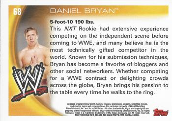 2010 Topps WWE #68 Daniel Bryan  Back