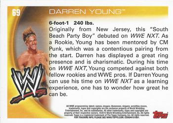 2010 Topps WWE #69 Darren Young  Back
