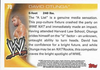 2010 Topps WWE #70 David Otunga  Back