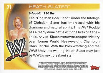 2010 Topps WWE #71 Heath Slater  Back