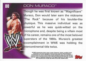 2010 Topps WWE #80 Don Muraco  Back