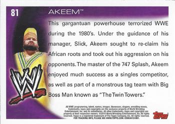 2010 Topps WWE #81 Akeem  Back