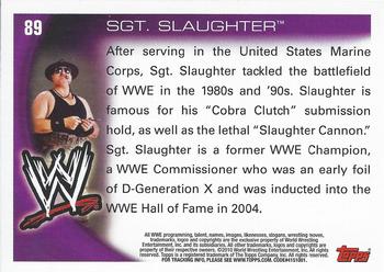 2010 Topps WWE #89 Sgt. Slaughter  Back
