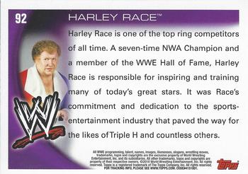 2010 Topps WWE #92 Harley Race  Back