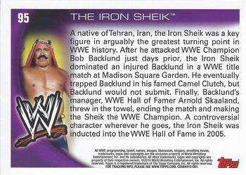 2010 Topps WWE #95 The Iron Sheik  Back