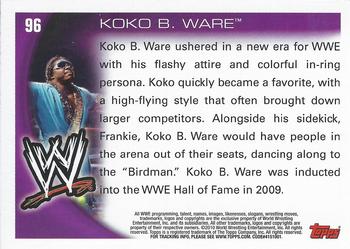 2010 Topps WWE #96 Koko B. Ware  Back