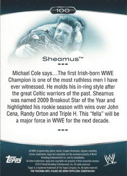 2010 Topps Platinum WWE #100 Sheamus  Back