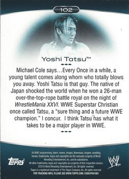 2010 Topps Platinum WWE #102 Yoshi Tatsu  Back
