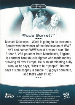 2010 Topps Platinum WWE #114 Wade Barrett  Back
