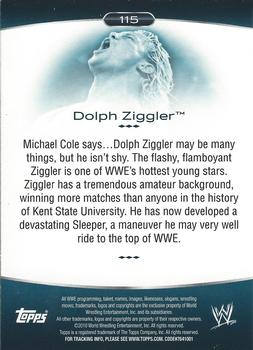 2010 Topps Platinum WWE #115 Dolph Ziggler  Back