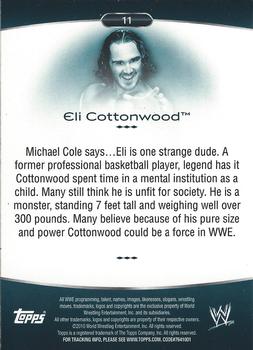 2010 Topps Platinum WWE #11 Eli Cottonwood  Back