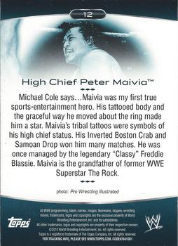 2010 Topps Platinum WWE #12 High Chief Peter Maivia  Back