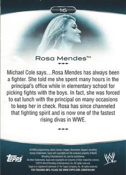 2010 Topps Platinum WWE #16 Rosa Mendes  Back