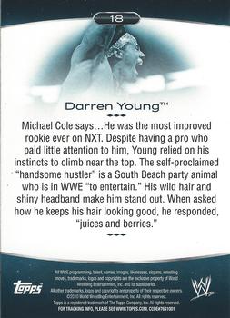 2010 Topps Platinum WWE #18 Darren Young  Back